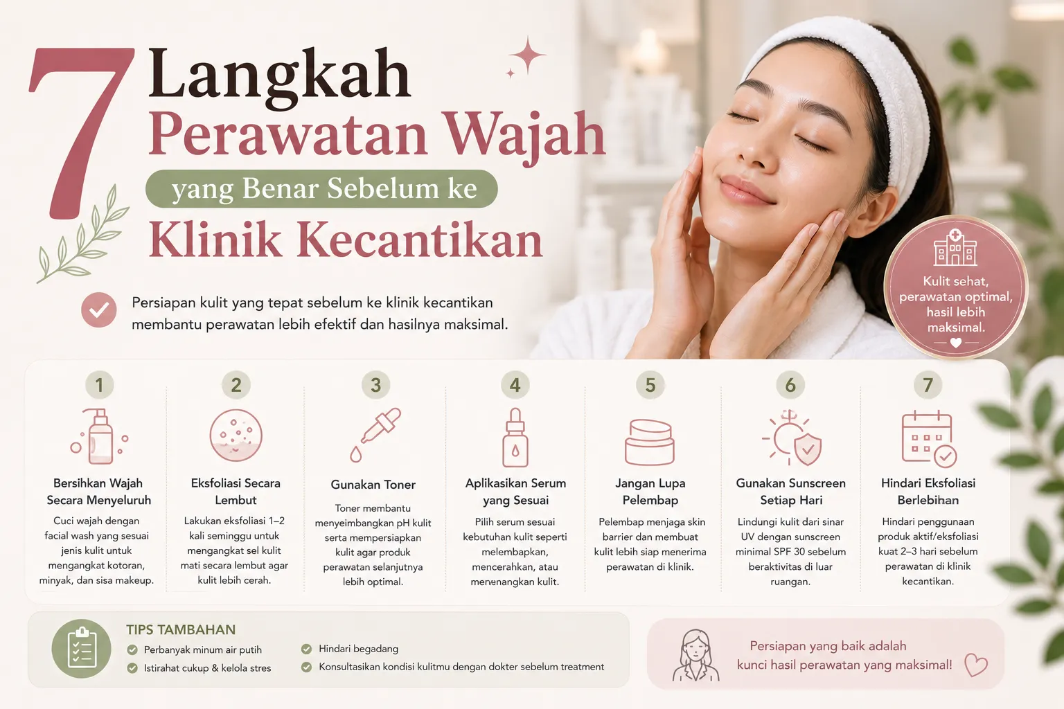 7 Langkah Perawatan Wajah yang Benar Sebelum ke Klinik Kecantikan