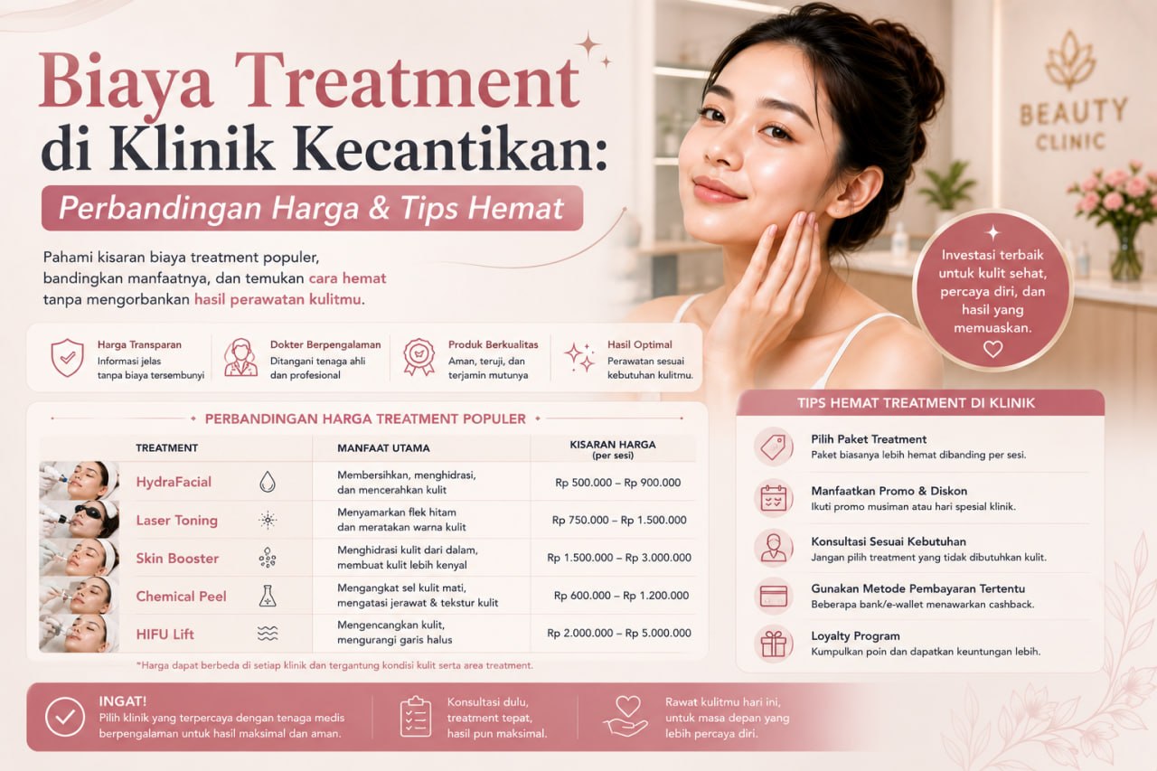 Biaya Treatment di Klinik Kecantikan: Perbandingan Harga & Tips Hemat