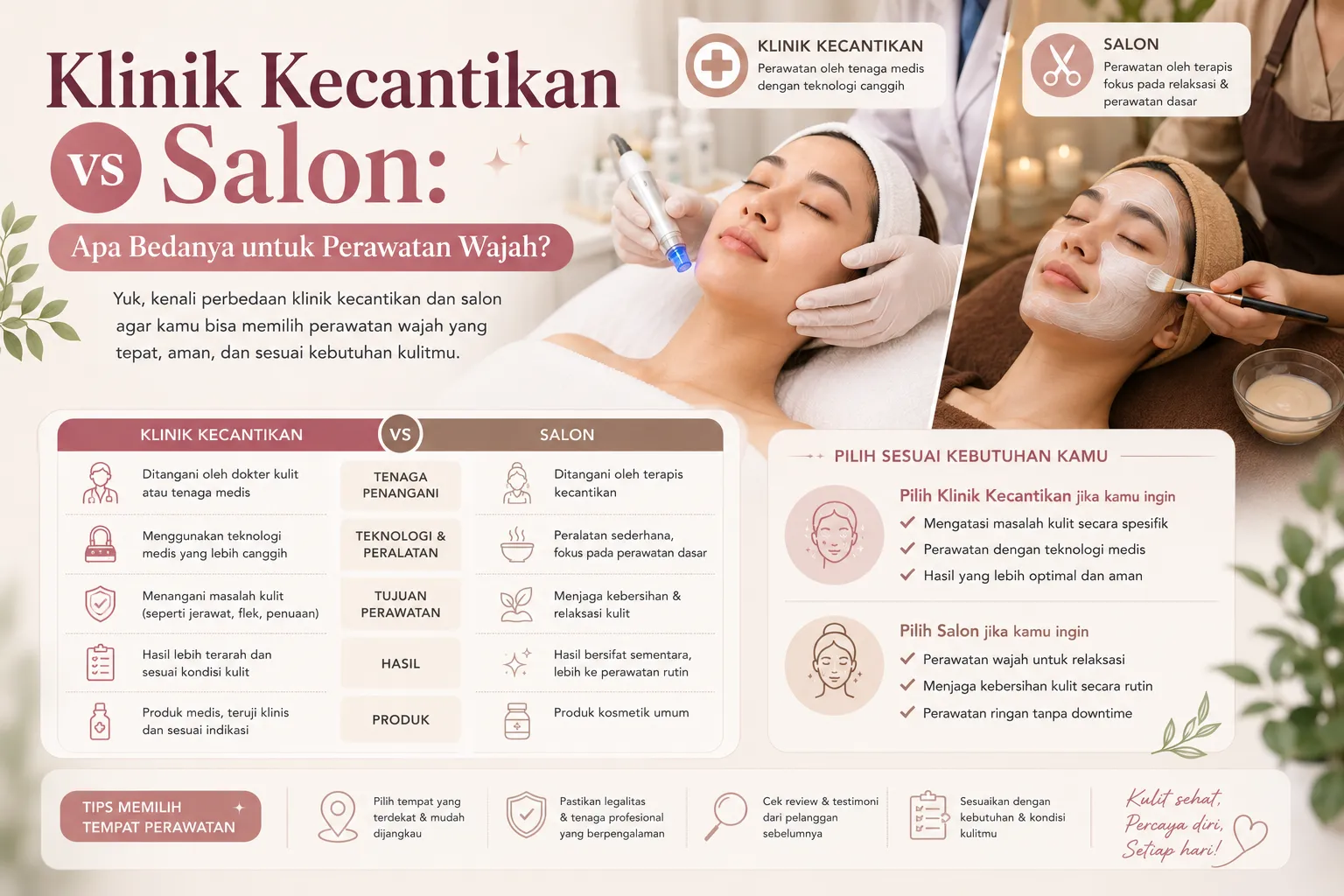 Klinik Kecantikan vs Salon: Apa Bedanya untuk Perawatan Wajah?
