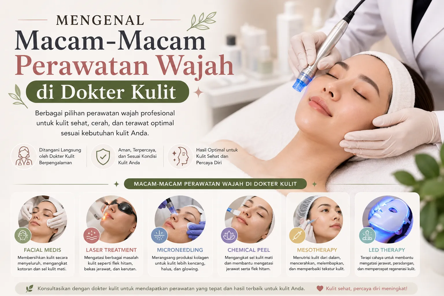 Mengenal Macam-Macam Perawatan Wajah di Dokter Kulit