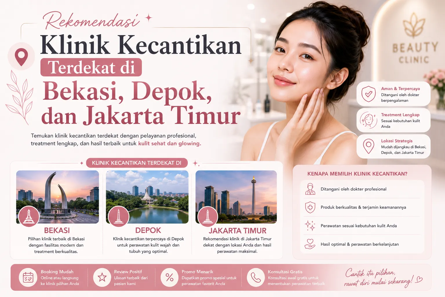 Rekomendasi Klinik Kecantikan Terdekat di Bekasi, Depok, dan Jakarta Timur