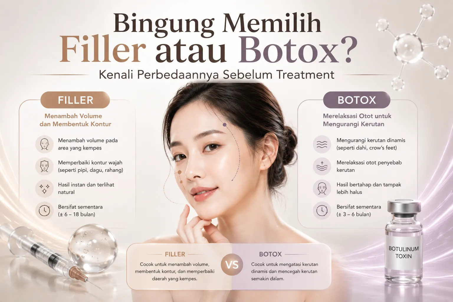 Bingung Memilih Filler atau Botox? Kenali Perbedaannya Sebelum Treatment