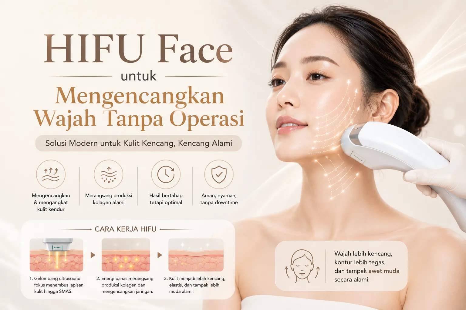 HIFU Face untuk Mengencangkan Wajah Tanpa Operasi