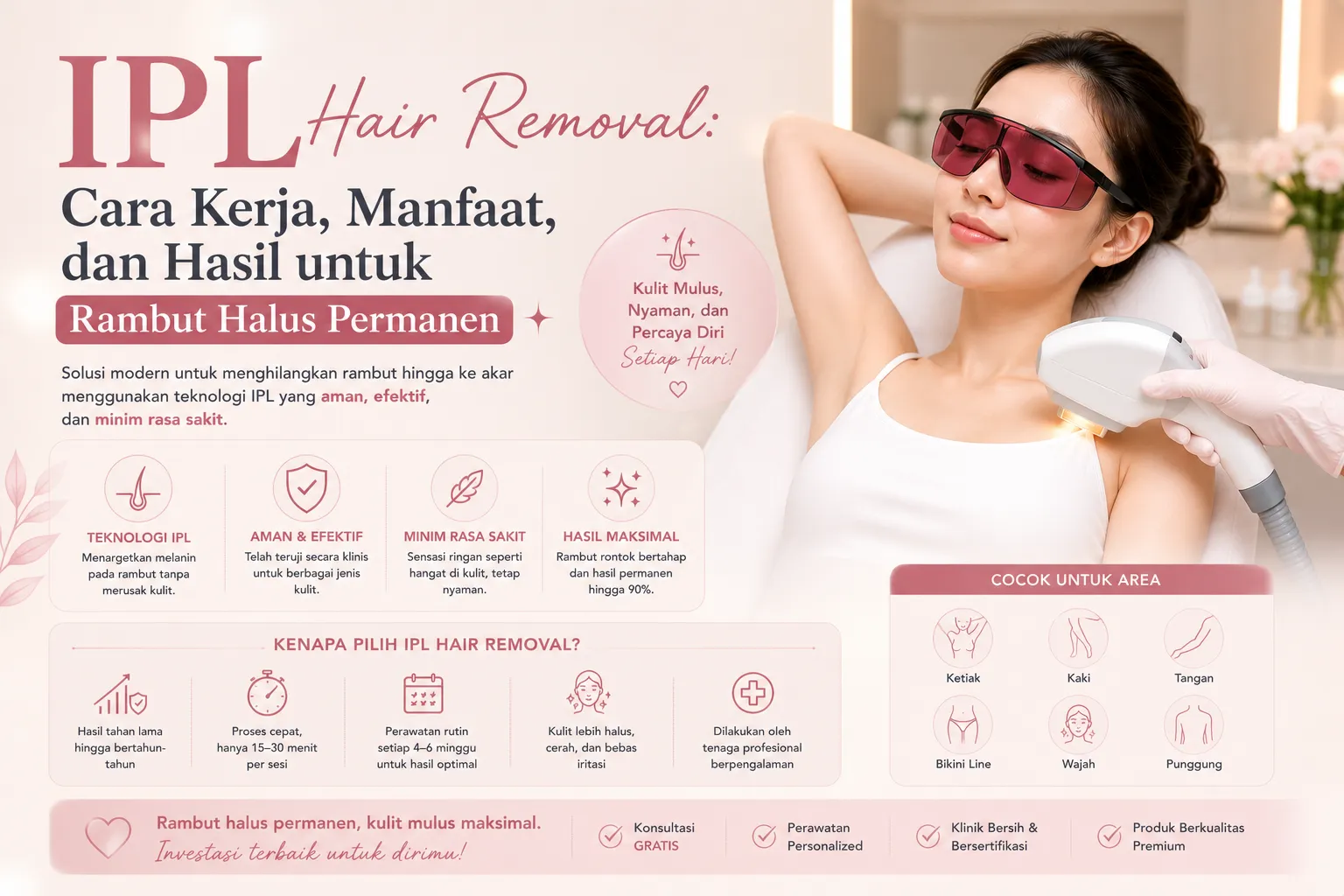 IPL Hair Removal: Cara Kerja, Manfaat, dan Hasil untuk Rambut Halus Permanen