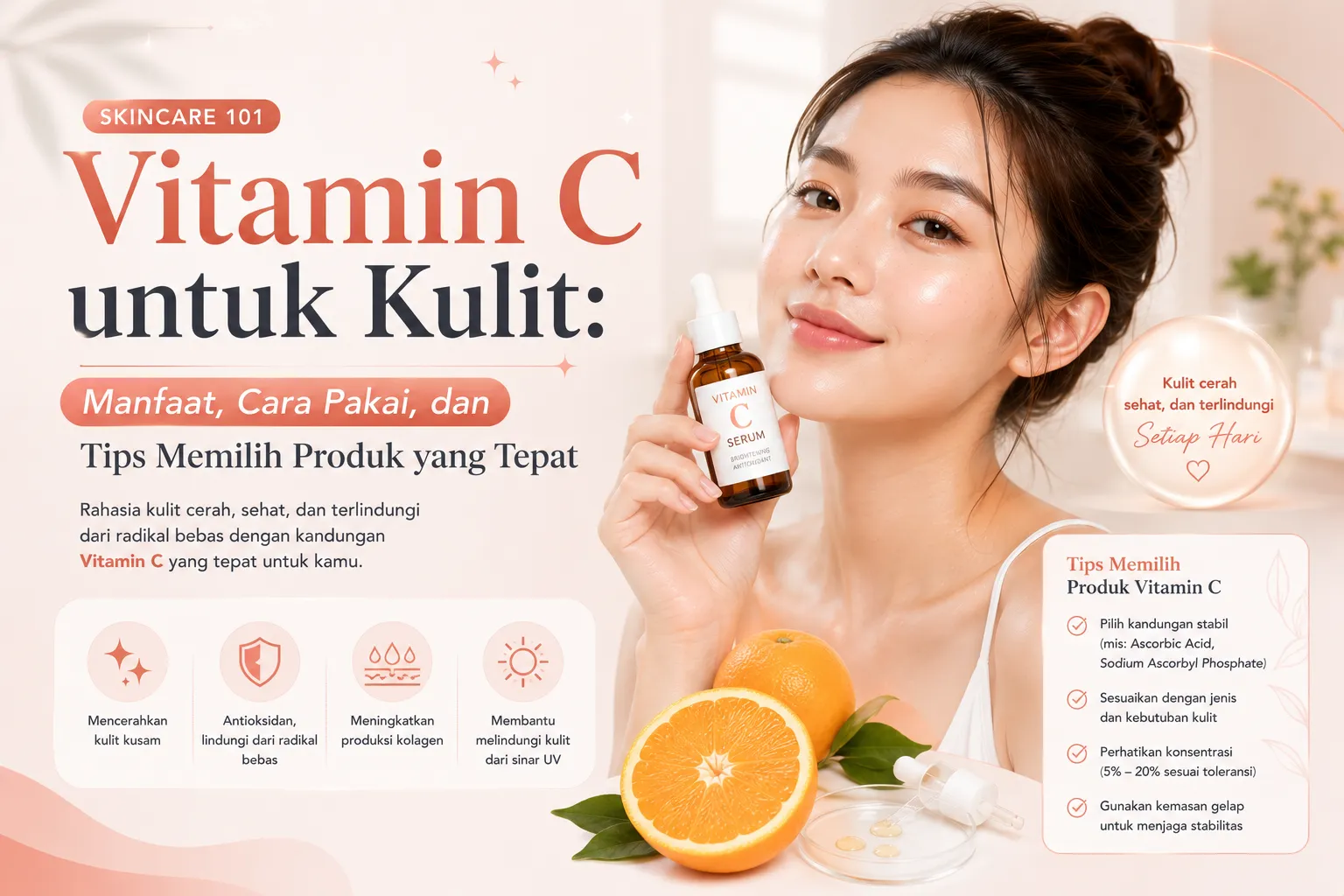 Vitamin C untuk Kulit: Manfaat, Cara Pakai, dan Tips Memilih Produk yang Tepat